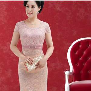 جديد قطعتين فساتين أم العروس مع جاكيت دانتيل حبة زفاف رسمية عالية الجودة فستان أم العريس - Product Image 4