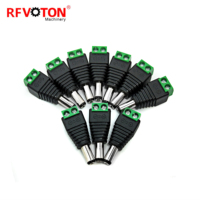 Connecteur femelle DC 2,5 mm x 5,5 mm à bas prix d'usine, prise d'alimentation, adaptateur, connecteur de fil pour CCTV, Rohs en stock