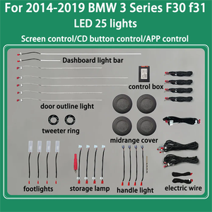 Luz Ambiental Decorativa, Luz de Atmósfera F32 F33 F34 F36 Nueva 2014-2019, 11 Colores para <span class=keywords><strong>BMW</strong></span> Serie 3 F30 F35 F31 GT / Serie 4 <span class=keywords><strong>CE</strong></span> - Product Image 2