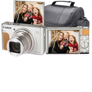 SX740 HS Lite Edition <b>Digital</b> <b>Camera</b> (Silver) 64GB Memory Card 2 X NB13L Battery 31x-40x Optical Zoom 2"-3" HD Displacement - Product Image 6