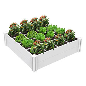 Jardinières de jardin surélevées en plastique PVC vinyle, personnalisables et bon marché, parterres de fleurs pour légumes - Product Image 1