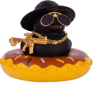 2024 Custom Baby <b>Toys</b> 3 Inch Bulk Rubber <b>Duck</b> Small Vinyl Animals for Kids Christmas Gift Float Feature for Car Decoration - Product Image 5