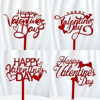 Ins Style Happy Valentine's Day acrylique cake topper accessoires de décoration de gâteau valentine cake toppers