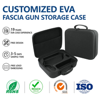 Étui EVA personnalisé d'usine pour pistolet de massage Fascia, boîte de rangement portable pour pistolet de massage avec compartiments divisés, sac de transport OEM ODM
