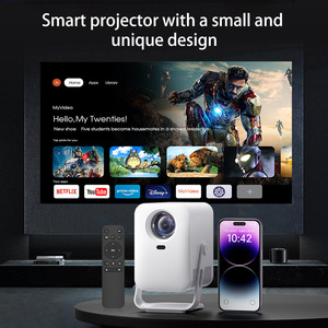 Projecteur interactif mini LCD LED HY600 300 Lumens 1080P Max4K Android13 1+8GB & Mise au point automatique Cinéma maison portable Stéréo HiFi - Product Image 2