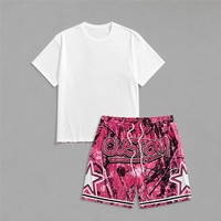 Ensemble T-shirt et short personnalisé pour homme, imprimé graphique 3D, 100% coton, séchage rapide, short de basketball camouflage, logo personnalisé, streetwear