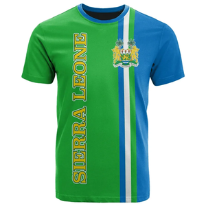 T-shirt OEM en dropshipping pour hommes, prix bas, design Sierra Leone, chemise décontractée pour hommes, fournisseur en gros - Product Image 3