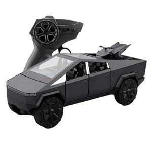 1:24 Tesla Cyber Pickup aleación Control remoto modelo de coche oro Metal sonido efectos de luz tallado exhibición de juguete para niños al por mayor - Product Image 5