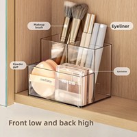 Boîte de rangement pour miroir LANZYLO modèle 72503, boîte de rangement pour rouge à lèvres, maquillage, soins de la peau, poudre, organisateur de poudres, matériau PET transparent