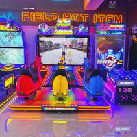 Simulateur d'arcade de course de chevaux à monnayeur pour 3 joueurs, machine de jeu de course de chevaux pour enfants et adultes, centre d'amusement FEC