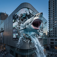 Écran LED d'angle 4K 3D Jode Outdoor, mur vidéo LED étanche, signalisation numérique pour la publicité, la promotion de la marque, panneau d'affichage