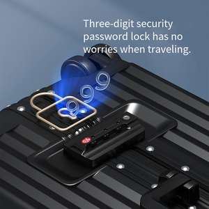 Logo personnalisé 24 pouces grand bagage de voyage durable en acier inoxydable ABS tige en aluminium cadre <span class=keywords><strong>valise</strong></span> de luxe pour 20 pouces - Product Image 6