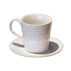 High Quality Custom Luxury Embossed Eco-Friendly Modern Ceramic Porcelain Cup Saucer <b>Set</b> Premium Quality <b>Microwave</b> Safe Oven - Product Image 3
