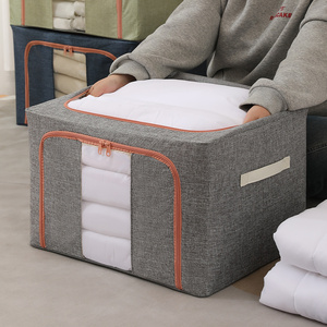 Extra Capacity Clothes <strong>Storage</strong> <strong>Bag</strong> Organizer Visualizing Clear Window Foldable Quilt <strong>Bag</strong> Clothing <strong>Storage</strong> Box With Zipper - Product Image 3