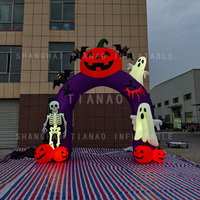Arche gonflable de citrouille Porte gonflable de citrouille Arche gonflable d'Halloween pour les jours d'Halloween