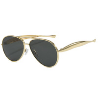Lunettes de soleil rétro élégantes à double pont, style aviateur premium pour hommes et femmes, style européen et américain