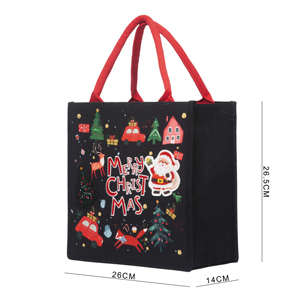 Sac fourre-tout en toile personnalisé de Noël, de haute qualité, robuste, avec poignée solide et logo brodé - Product Image 6