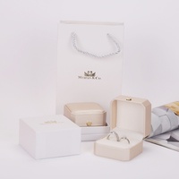 Boîte à bijoux et sac en velours haut de gamme avec logo personnalisé pour boucles d'oreilles, bagues, colliers, emballage cadeau
