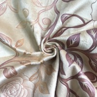 Tissu en velours DTY FDY de haute qualité, imprimé en relief avec motif floral, pour canapé, rideau, textile d'ameublement