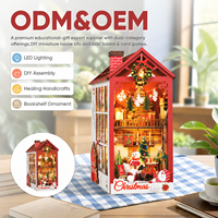 Kit de bricolage en gros pour mini-coffret de livres de Noël en bois, métal, plastique avec lumière LED, artisanat en papier, pour les 14 ans et plus, fabriqué en Chine, cadeau de décoration