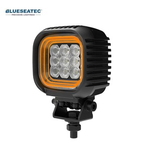 פנס עבודה <span class=keywords><strong>LED</strong></span> <span class=keywords><strong>4</strong></span> אינץ' 4x4 63W אלומת אור רחבה צבע כפול DRL ענבר פנסי נהיגה שטח לרכב משאית ATV UTV טרקטור מחפר - Product Image 1