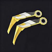 Couteau à griffes en métal de 17 cm, modèle Purple Gold Tide, accessoire de jeu Valorant, cadeau pour les fans