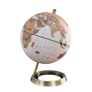 Globo Terráqueo Vintage de 20 cm con Base de Metal Bronce, <span class=keywords><strong>Mapa</strong></span> de Papel Tradicional, Globo Terráqueo Decorativo Antiguo para Decoración del Hogar u Oficina - Product Image 1