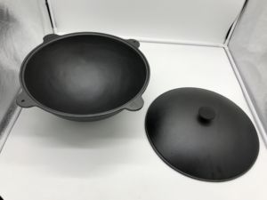 Horno Kazan hecho a medida, <span class=keywords><strong>hierro</strong></span> <span class=keywords><strong>fundido</strong></span> ruso, Wok uzbeko grande, olla Kazan para acampar con horno - Product Image 5