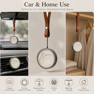2-in-1 Dual Use Metal Car <strong>Vent</strong> <strong>Clip</strong> <strong>Diffuser</strong> Aesthetic Hanging Closet Fragrance Eco Plaster Air Freshener for Vehicle and Home - Product Image 5