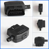 Automotive OBD2 16-poliger Stecker OBD-Schale mit Steckers chale SR-Schalter Schlüssels ch raube