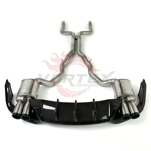 ชุดท่อไอเสีย Vortex Valvetronic Catback และดิฟฟิวเซอร์หลังคาร์บอนไฟเบอร์สำหรับ BMW 650i F06 F12 F13 4.4T V8 แบบปลายท่อสี่ทาง ชุดเพิ่มประสิทธิภาพ - Product Image 1