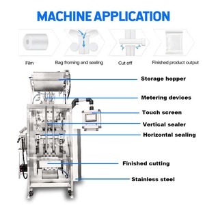 Machine d'emballage automatique haute vitesse à <span class=keywords><strong>4</strong></span> voies pour sachets de sauce, machine de remplissage multi-voies pour sachets de liquide (ketchup), 5-20g, pour sachets de miel en stick - Product Image 2