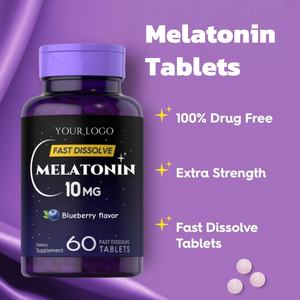 Hot Sales Vegan Lipossomal Naturemade Bulk Suplemento 3mg 5mg10mg Magnésio L-teanina Ashwaganda Melatonina Comprimidos para Dormir - Product Image 2