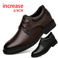 Grandes Pointures 35-47 Chaussures Rehaussantes en Cuir Véritable à Talons Cachés 6CM pour Hommes et Femmes Chaussures de Ville Habillées Formelles et de Mariage