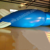 Zeppelin gonflable géant avec logo personnalisé, dirigeable gonflable en PVC pour exposition, salon professionnel, publicité suspendue, décoration
