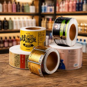 Rouleau d'autocollants brillants de haute qualité FX, papier autocollant brillant pour l'impression d'étiquettes de bouteilles, autocollants adhésifs en vinyle pour les étiquettes de pots de bougies - Product Image 2