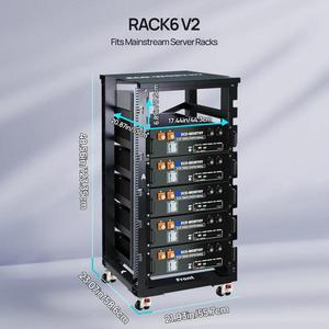 ECO-WORTHY RACK6 V2 6-laags stalen serverrack met 600A busbar, compatibel met alle ECO-WORTHY Rack batterijversies - Product Image 2