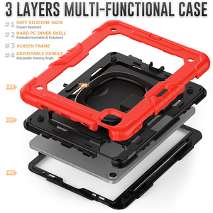 <span class=keywords><strong>Coque</strong></span> robuste à trois couches pour <span class=keywords><strong>iPad</strong></span> Air 4 / 5 / Pro 11 avec support rotatif intégré à 360° et protections de boutons réactives - Product Image 3