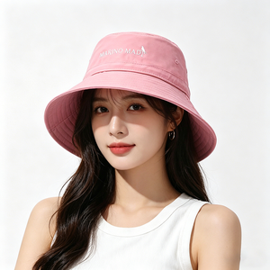 Sombrero de Pescador Rosa Unisex con Protección Solar UPF 50+, Secado Rápido, Logotipo Bordado en 3D, Ala Ancha, para Viajes al Aire Libre y Uso Diario - Product Image 1