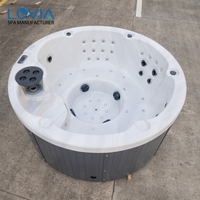 Vente en gros bon marché Acrylique extérieur Chine Rond 5 personnes Bains à remous Spa de natation Jardin Loisirs Spa Massage Bain à remous