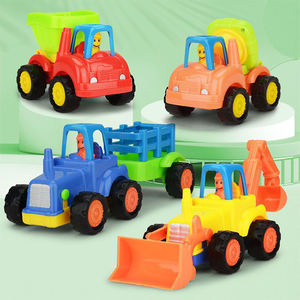 Set di veicoli per inerzia di plastica in ABS simpatico cartone animato Set di giochi Unisex per bambini escavatore e Mixer combinazione di ingegneria regalo - Product Image 3