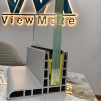 Balustrades en verre modernes View Mate A100 de haute qualité pour balcon de villa, verre trempé, support en aluminium en forme de U, poteau, installation facile