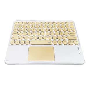 便携式无线蓝牙键盘，带触摸板，适用于玩家RGB笔记本电脑彩色键盘，带防滑地毯
