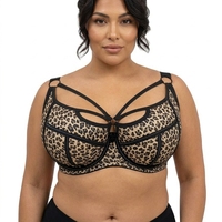 Soutien-gorge push-up ultra-fin translucide à motif floral pour femme, grande taille, avec coussinets amovibles à l'avant, respirant et sans coutures