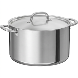 หม้อซุปสแตนเลสพร้อมฝาปิด ทำความสะอาดง่าย อุปกรณ์ครัวเชิงพาณิชย์ - Product Image 1