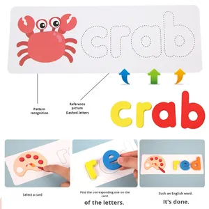 Kidsren của 26 chữ cái tiếng Anh giáo dục sớm nhận thức chính tả Đồ chơi giáo dục treehole từ chính tả trò chơi p0.38 gỗ nhấp nháy - Product Image 3