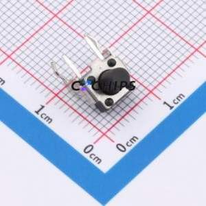 TS668ZJ-BB Tactile Switch Through hole Component (THT) Switch Single Pole Single Throw Round Button 2.5N Right Angle Insert - Product Image 1