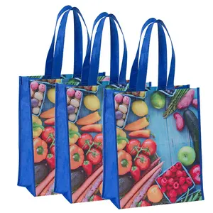 Bsci factory wholesale market reusable non woven shopping bag Eco Promotional groceries tote bag customised non woven bag