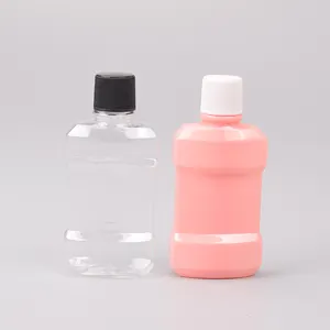 200 ml squeeze Suppliers-60 ml 100ml 300ml 1000ml 200 ml 16oz Squeeze runder Rand Kunststoff Haustier Mundwasser flasche 500ml