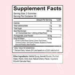 Complément d'oxyde nitrique OEM/ODM à base de racine de betterave pour l'énergie, la santé cardiaque et le soutien de la circulation - Product Image 5